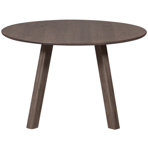 WOOOD eettafel rond doorgaande lamel Tablo - Eiken - Cashmere Brown -  Ø120 - vtwonen shop