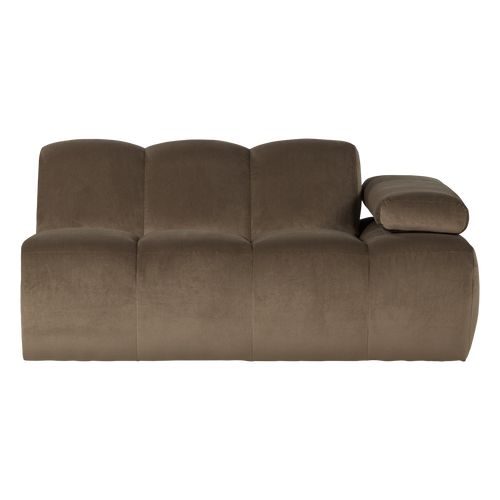 WOOOD 1,5-zits bank arm rechts Mojo - Velvet - Taupe - 74x164x97