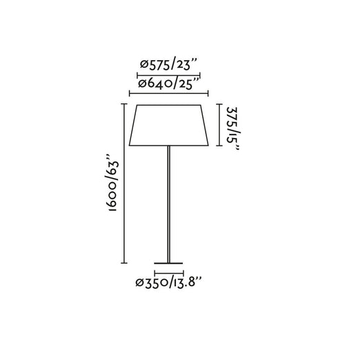 Faro Windsor Windsor vloerlamp met taps toelopende kap, matzwart, gebroken witte kap, E27 fitting.