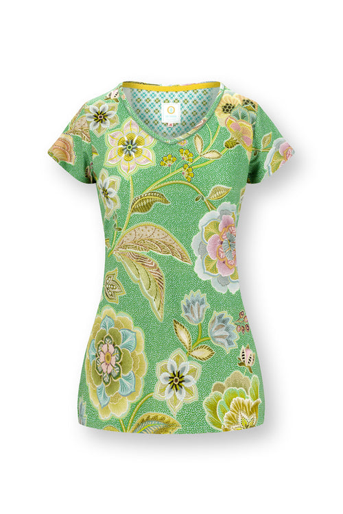 Pip Studio - Toy Pyjama Shirt - Dames - Matata - Groen - XS