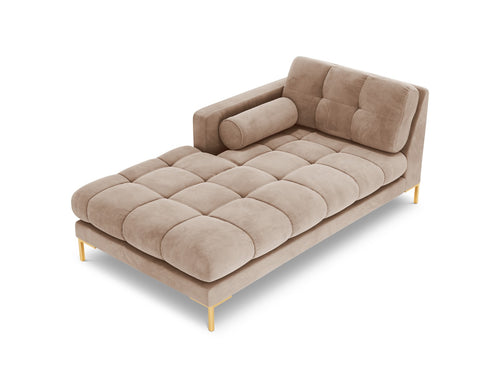 Cosmopolitan Design linker meridiaan Bali flueel, beige - 185x102x75cm