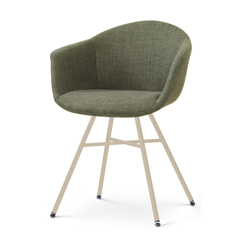 Nolon Noa-Otis eetkamerstoel forestgroen - beige onderstel