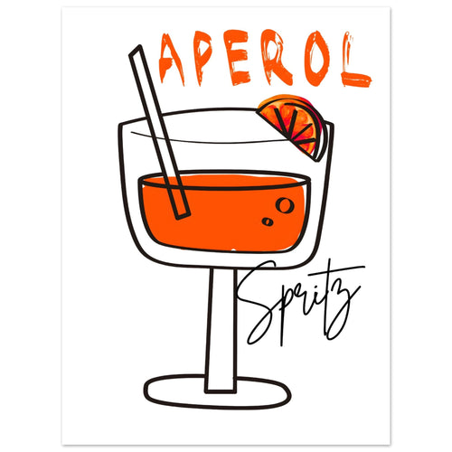 Artfulprints  Aperol Spritz - Minimalistic   poster 30x40 cm - vtwonen shop