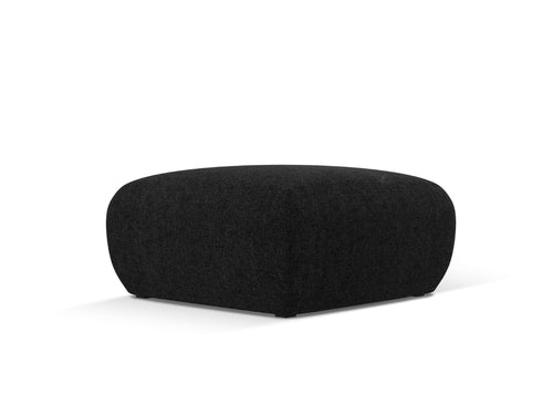 Cosmopolitan Design Poef Nolio chenille, zwart - 75x75x36cm