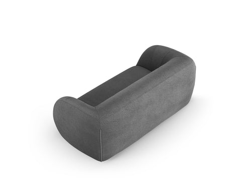 Cosmopolitan Design Bank Essen 2-zits, boucle, donkergrijs - 95x210x86cm