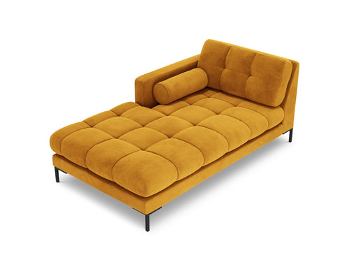 Cosmopolitan Design linker meridiaan Bali flueel, geel - 185x102x75cm