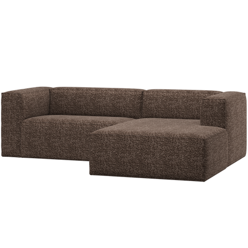 WOOOD chaise longue bank rechts Bean - Melange - Bruin - 73x254x178 - vtwonen shop