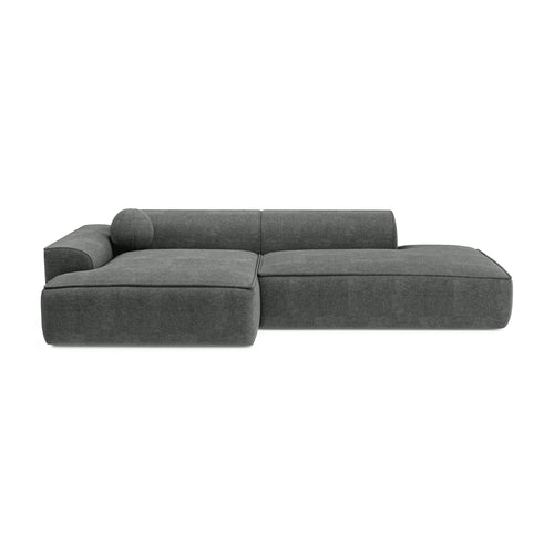 Sia Home - Hoekbank links ANIA - kruisweefsel antracietgrijs 260cm