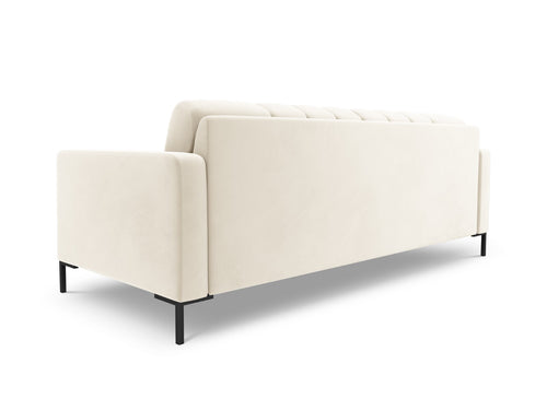 Cosmopolitan Design Bank Bali 4-zits, flueel, lichtbeige - 96x217x75cm