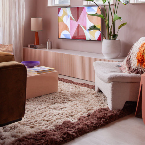 Interieur05 vloerkleed Pilo - hoogpolig - beige/bruin - 240 x 340 cm
