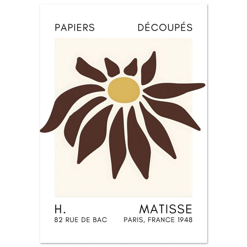 Artfulprints  Matisse – Deep sea dance brown   poster 30x40 cm