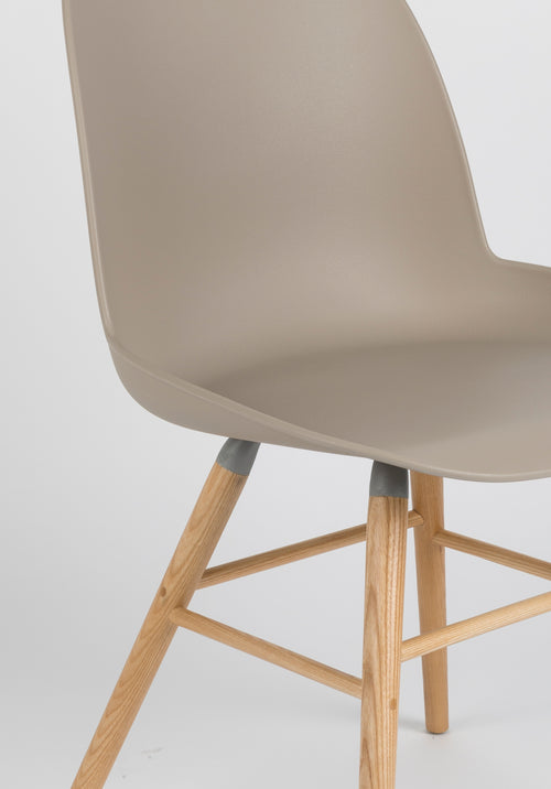 Zuiver Albert Kuip Eetkamerstoelen Taupe - Set van 2 - vtwonen shop