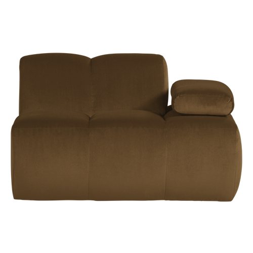 WOOOD 1-zits bank arm rechts Mojo - Velvet - Honinggeel - 74x124x97