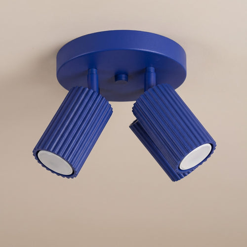 Sollux Lighting Plafondlamp KARBON 3P ultramarijn - 19,5x19,5x18cm