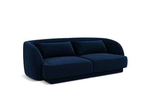 Cosmopolitan Design Bank Tulum 2-zits, flueel, koningsblauw - 90x180x70cm