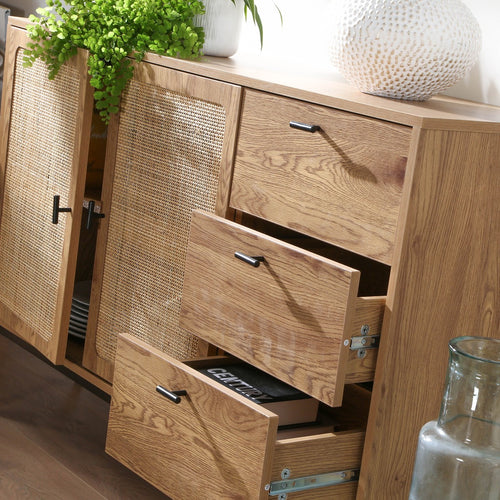 Calicosy - JAYA Dressoir - Licht hout - 40x120x80 cm