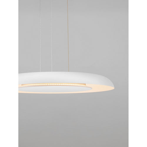 Nova Luce EPOS Dome hanglamp voor plafond, zandwit, Triac dimbare LED, 38W 2100lm, 2700-3000-4000K kleurtemperatuur.