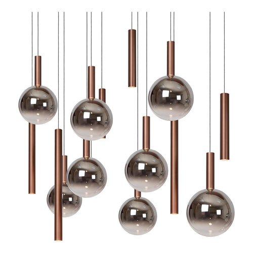 Lucide hanglamp JASMINE - Geïntegreerde LED - Koper