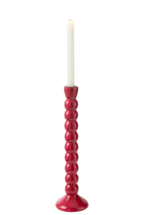 J-Line kandelaar - hout - fuschia