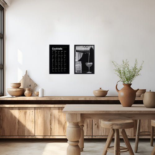 Zwarte lijst met kader 40x30 Cocktail barman - vtwonen shop