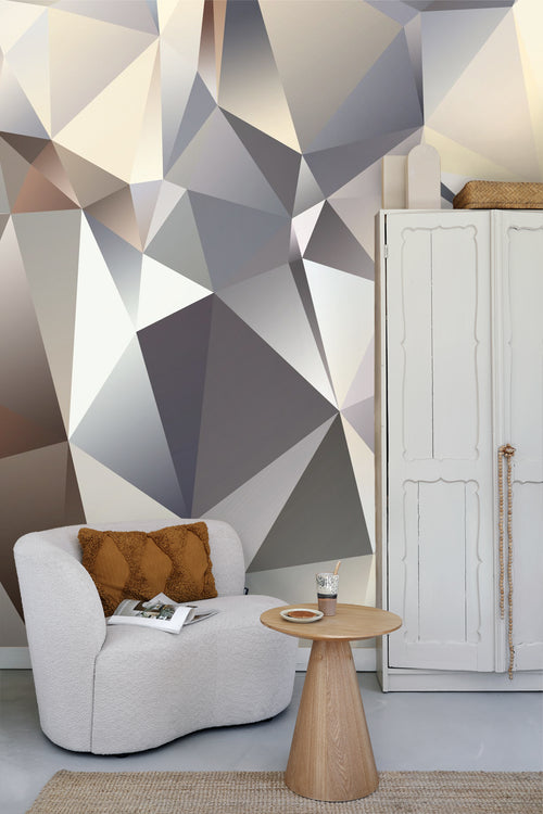 Sanders & Sanders fotobehang 3D-motief beige, bruin en grijs - 360 x 270 cm - 600497