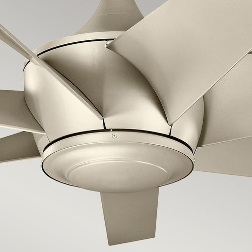 137 cm Deckenventilator mit 7 Flügeln, Antik-Satin-Silber, Fernbedienung