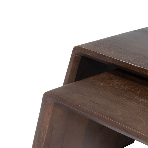 Giga Meubel Salontafel Amaya - Mangohout - 115cm - Set van 2