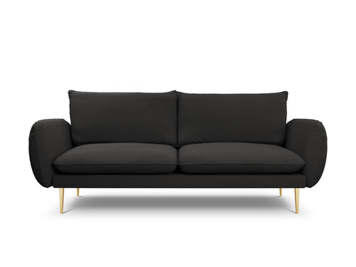 Cosmopolitan Design Bank Vienna 3-zits, boucle, zwart - 92x200x95cm