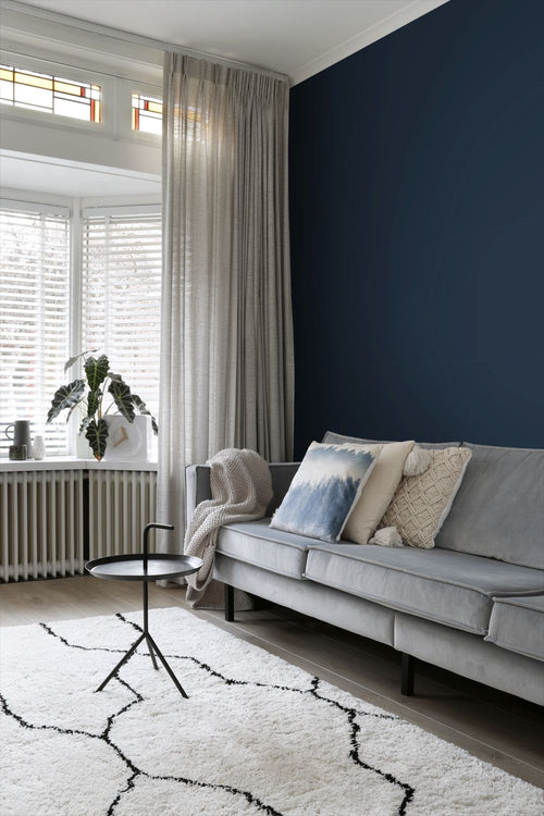 ESTAhome behang effen inktblauw - 53 cm x 10.05 m - 137010