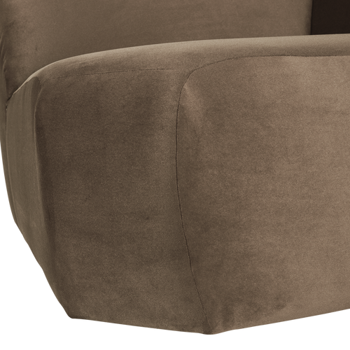 WOOOD hoekelement recht Mojo Base - Velvet - Taupe - 74x105x105