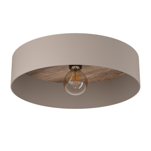 EGLO plafondlamp Duaia - e27 - ø 42 cm - taupe - hout/staal - vtwonen shop