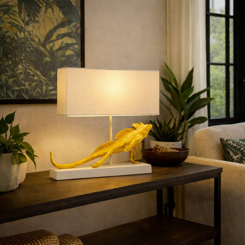 Kare Design Tafellamp goud iguana