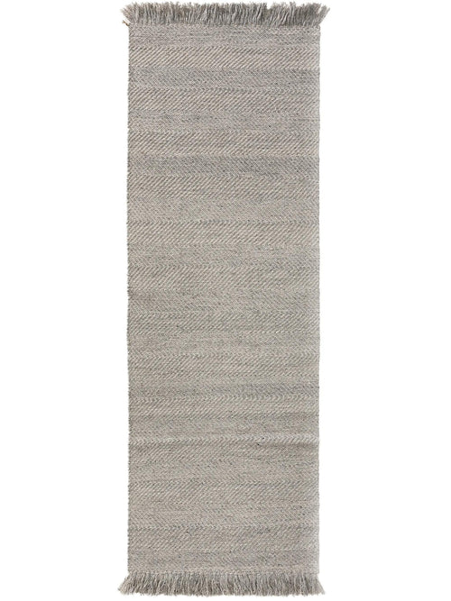 benuta wollen loper Lars - lichtgrijs - 70x200 cm