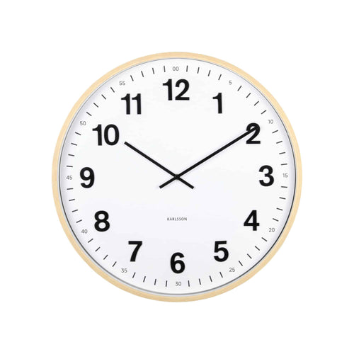 Karlsson wandklok Esencia Classic XL - bruin - Ø60cm