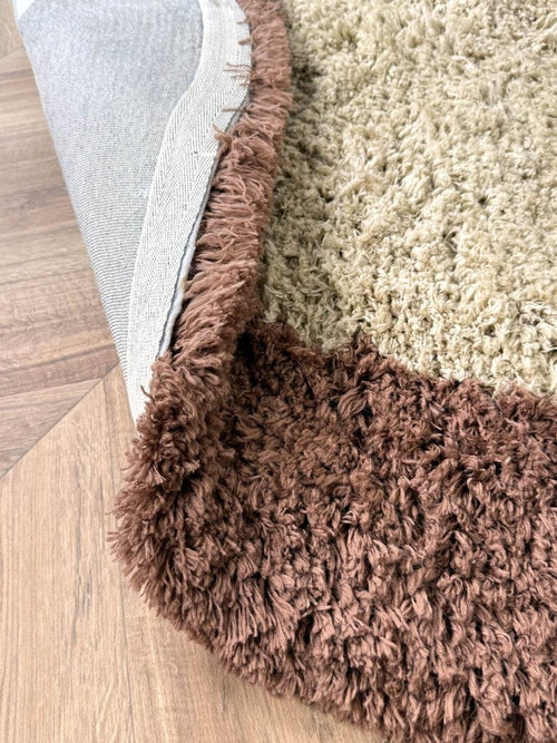 Interieur05 vloerkleed Pilo - hoogpolig - beige/bruin - Ø240 cm - vtwonen shop