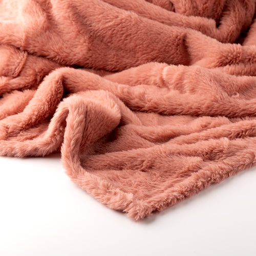 LIZE - plaid 140x180 cm - 100% gerecycled polyester - Rose Tan - roze