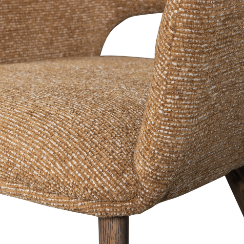 WOOOD eetkamerstoelen Murat Houten Bruine Poot - Geel - Set van 6