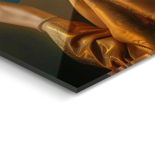 Reinders Pearl Girl Mobile glasschilderij -  oranje - tienerkamer - 116x78cm
