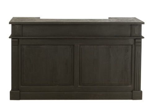 J-Line barkast 2 Lades - mango hout - zwart