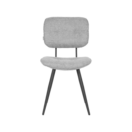 Label51 Eetkamerstoel Lux - Grijs Stof - Zithoogte 50cm - Set van 2 - vtwonen shop
