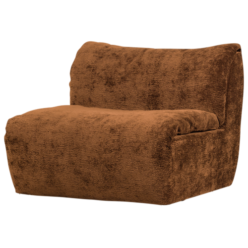 WOOOD 1-zits element Baggy - 3D Chenille - Middenbruin - 81x91x101