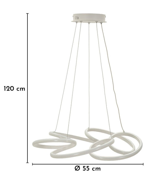 Mauro Ferretti led-hanglamp - Ø 55x120 cm - wit