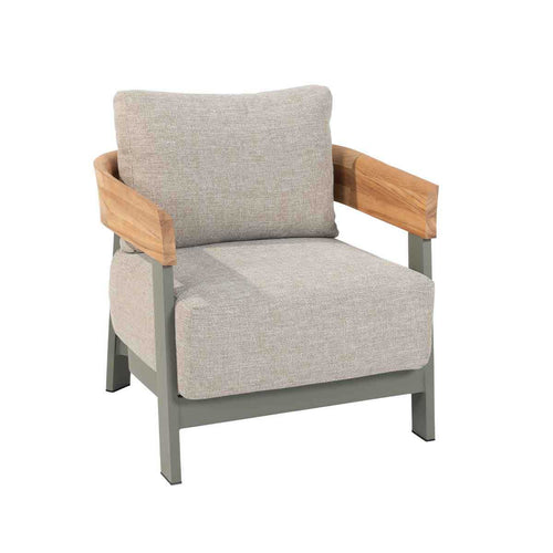 4 Seasons loungestoel Varenna olijf kleurig