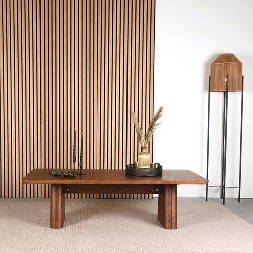 LABEL51 Salontafel Jule - Bruin Eikenhout - 140x70x40cm - vtwonen shop