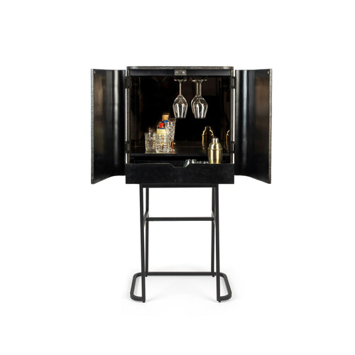 Bold Monkey Ava Morgana kast/ drankkast/ wijnkast krokodil - Grijs - vtwonen shop