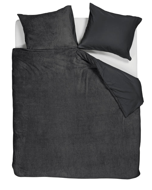 Ambiante Plush Teddy dekbedovertrek - Tweepersoons - 200x200/220 - Antraciet - vtwonen shop