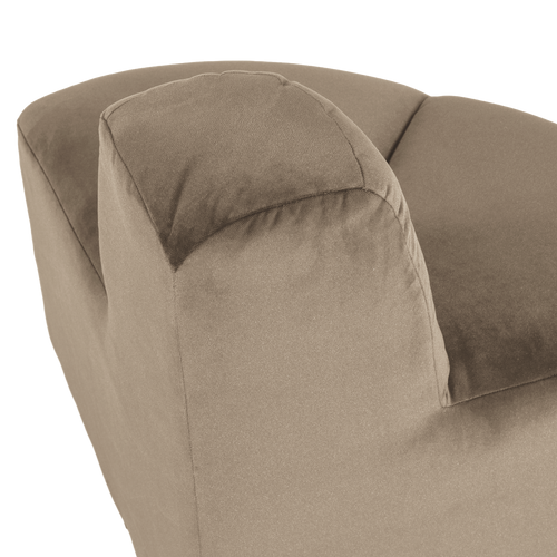 WOOOD eetbank hoek rond rugleuning Mojo - Velvet - Khaki - 83x73x73