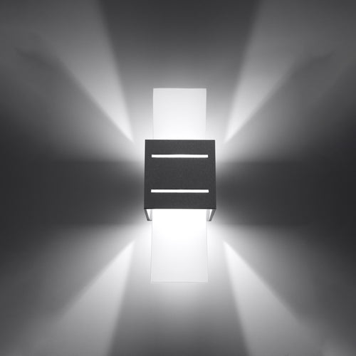 Sollux Lighting Wandlamp LORETO grijs - 10x12x30cm