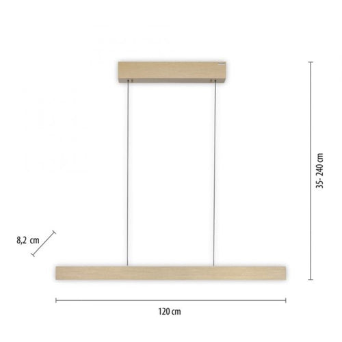 Neuhaus PURE hanglamp e-Lift - 2 lichts - 120  x 240   cm - goud