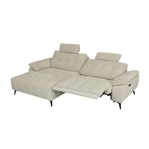 Furnhouse chaise longue bank links Colorado - Crème wit - Stof - 156x268x107